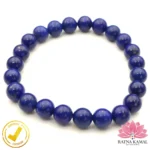 Certified Natural Lapis Lazuli Bracelet 8mm (Untreated, Unheated, Undyed) 1st Premium - Image 2