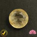 Certified Natural Yellow Sapphire (पुखराज) 6.33 Carat, 7.03 Ratti, Sri Lanka(सीलोन) (Untreated, Unheated)