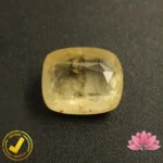 Certified Natural Yellow Sapphire (पुखराज) 7.65 Carat, 8.50 Ratti, Sri Lanka(सीलोन) (Untreated, Unheated)