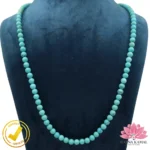 Certified Natural Turquoise Beads (नेचुरल फ़िरोज़ा माला) 6mm± 108+1 AAA