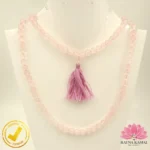 Certified Natural Rose Quartz Beads (नेचुरल गुलाबी क्वार्ट्ज / गुलाबी स्फटिक माला) 6mm± 108+1 AAA
