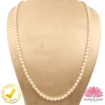 Certified Original Pearl Beads (ओरिजिनल मोती माला) 6mm± 108+1 30 Inches