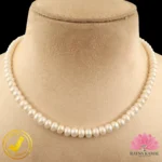 Certified Original Pearl Beads (ओरिजिनल मोती माला) 6mm± 20 Inches Short Length