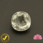 Certified Natural White Sapphire (सफ़ेद पुखराज) 4.34 Carat, 4.82 Ratti, Sri Lanka(सीलोन) (Untreated, Unheated)