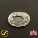 Certified Natural White Sapphire (सफ़ेद पुखराज) 5.70 Carat, 6.33 Ratti, Sri Lanka(सीलोन) (Untreated, Unheated)