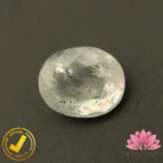 Certified Natural White Sapphire (सफ़ेद पुखराज) 6.98 Carat, 7.75 Ratti, Sri Lanka(सीलोन) (Untreated, Unheated)