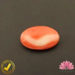 Certified Japanese Premium Oval Shape Orange Coral 10.84 Carat , 12.04 Ratti (जापानी अंडाकार प्रीमियम सिन्दूरी मूंगा) - Image 4