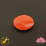 Certified Japanese Premium Oval Shape Orange Coral 7.09 Carat , 7.87 Ratti (जापानी अंडाकार प्रीमियम सिन्दूरी मूंगा) - Image 4