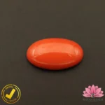 Certified Japanese Premium Oval Shape Orange Coral 9.56 Carat , 10.62 Ratti (जापानी अंडाकार प्रीमियम सिन्दूरी मूंगा) - Image 2