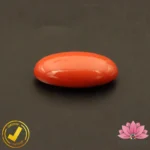 Certified Japanese Premium Oval Shape Orange Coral 9.56 Carat , 10.62 Ratti (जापानी अंडाकार प्रीमियम सिन्दूरी मूंगा) - Image 5