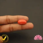 Certified Japanese Premium Oval Shape Orange Coral 11.75 Carat , 13.05 Ratti (जापानी अंडाकार प्रीमियम सिन्दूरी मूंगा) - Image 6
