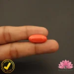 Certified Japanese Premium Oval Shape Orange Coral 7.89 Carat , 8.76 Ratti (जापानी अंडाकार प्रीमियम सिन्दूरी मूंगा) - Image 6