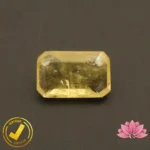 Certified Natural Yellow Beryl 4.24 Carat, 4.71 Ratti (Natural Heliodor) Non Enhancement
