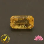 Certified Natural Yellow Beryl 3.65 Carat, 4.05 Ratti (Natural Heliodor) Non Enhancement