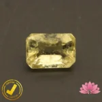 Certified Natural Yellow Beryl 3.56 Carat, 3.95 Ratti (Natural Heliodor) Non Enhancement
