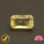 Certified Natural Yellow Beryl 3.89 Carat, 4.32 Ratti (Natural Heliodor) Non Enhancement