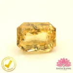Certified Natural Yellow Sapphire (पुखराज) 7.60 Carat, 8.44 Ratti, Sri Lanka(सीलोन) (Untreated, Unheated) - Image 2