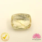 Certified Natural Yellow Sapphire (पुखराज) 6.02 Carat, 6.68 Ratti, Sri Lanka(सीलोन) (Untreated, Unheated) - Image 2