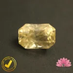 Certified Natural Yellow Sapphire (पुखराज) 5.99 Carat, 6.65 Ratti, Sri Lanka(सीलोन) (Untreated, Unheated)