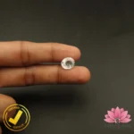 CERTIFIED NATURAL WHITE ZIRCON (सफ़ेद ज़िरकोन) 8.68 Carat, 9.64 Ratti - Image 5